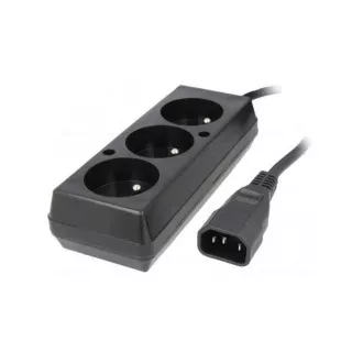 Prodlužovací přívod 3x230V pro UPS (IEC320-C14), 30cm Prodlužovací přívod 3x230V pro UPS (IEC320-C14), 30cm