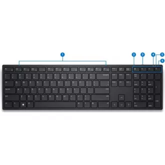 DELL KLÁVESNICA Wireless Keyboard - KB500 - Czech/Slovak (QWERTZ)