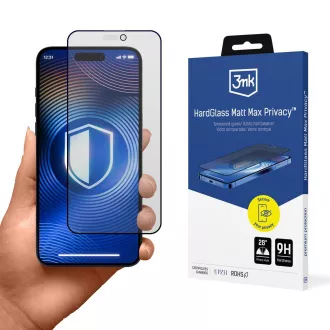 3mk tvrzené sklo HardGlass Matt Max Privacy pro Apple iPhone 15 Pro Max 3mk tvrzené sklo HardGlass Matt Max Privacy pro Apple iPhone 15 Pro Max
