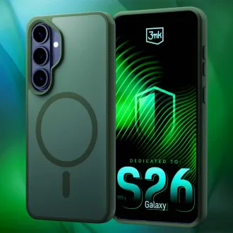3mk ochranný kryt Smoke MagCase Green pro Samsung Galaxy S26