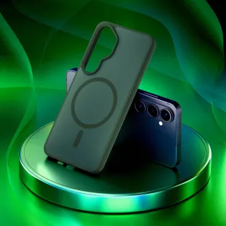 3mk ochranný kryt Smoke MagCase Green pro Samsung Galaxy S26