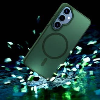 3mk ochranný kryt Smoke MagCase Green pro Samsung Galaxy S26