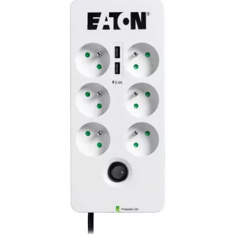Eaton Protection Box 6 FR, přepěťová ochrana, 6 zásuvek, 1m Eaton Protection Box 6 FR, přepěťová ochrana, 6 zásuvek, 1m
