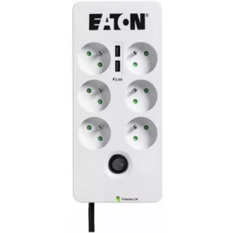 Eaton Protection Box 6 FR, přepěťová ochrana, 6 zásuvek, 1m Eaton Protection Box 6 FR, přepěťová ochrana, 6 zásuvek, 1m