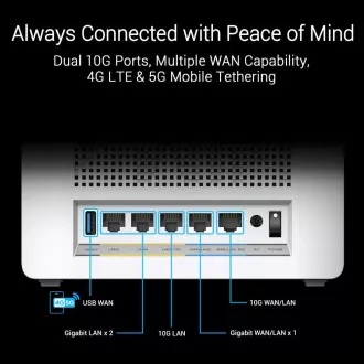 ASUS ZenWifi BQ16 1-pack, WiFi7 Extendable Router, AiMesh, 2x WAN/LAN, 3x LAN, 1x USB 3.0 ASUS ZenWifi BQ16 1-pack, WiFi7 Extendable Router, AiMesh, 2x WAN/LAN, 3x LAN, 1x USB 3.0