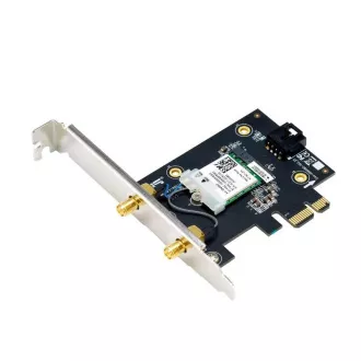 ASUS PCE-BE6500 WiFi 7 PCIe Adaptér, Bluetooth 5.4, PCIe 1x Slot, WPA3 ASUS PCE-BE6500 WiFi 7 PCIe Adaptér, Bluetooth 5.4, PCIe 1x Slot, WPA3