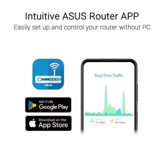ASUS RT-AX52 Pro (AX3000) Router, Dual Band WiFi 6, Extendable Router ASUS RT-AX52 Pro (AX3000) Router, Dual Band WiFi 6, Extendable Router