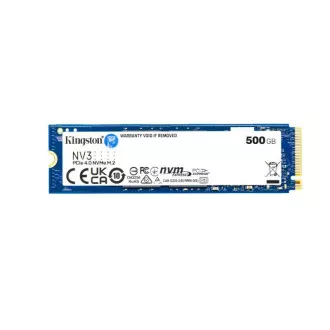 Kingston SSD 500GB NV3, M.2 2280, NVMe PCIe Gen4x4, (R: 5000MB/s; W: 3000MB/s) Kingston SSD 500GB NV3, M.2 2280, NVMe PCIe Gen4x4, (R: 5000MB/s; W: 3000MB/s)