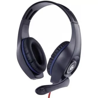GEMBIRD sluchátka s mikrofonem GHS-05-B, gaming, černo-modrá, 1x 4-pólový 3, 5mm jack GEMBIRD sluchátka s mikrofonem GHS-05-B, gaming, černo-modrá, 1x 4-pólový 3, 5mm jack