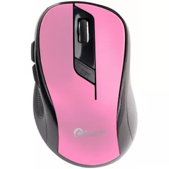 C-TECH myš WLM-02, černo-růžová, bezdrátová, 1600DPI, 6 tlačítek, USB nano receiver C-TECH myš WLM-02, černo-růžová, bezdrátová, 1600DPI, 6 tlačítek, USB nano receiver