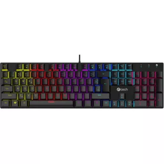 C-TECH mechanická klávesnice Morpheus, casual gaming, CZ/SK, červené spínače, RGB podsvícení, USB C-TECH mechanická klávesnice Morpheus, casual gaming, CZ/SK, červené spínače, RGB podsvícení, USB