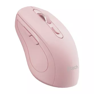C-TECH myš Dual mode WLM-12PK, bezdrátová, 1600DPI, 6 tlačítek, růžová, USB nano receiver C-TECH myš Dual mode WLM-12PK, bezdrátová, 1600DPI, 6 tlačítek, růžová, USB nano receiver