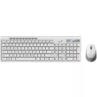 GENIUS set klávesnice + myš SlimStar 8230/ USB/ bílá/ CZ+SK layout GENIUS set klávesnice + myš SlimStar 8230/ USB/ bílá/ CZ+SK layout