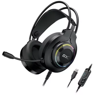GENIUS sluchátka s mikrofonem GX GAMING HS-GX580U, USB, RGB, černá