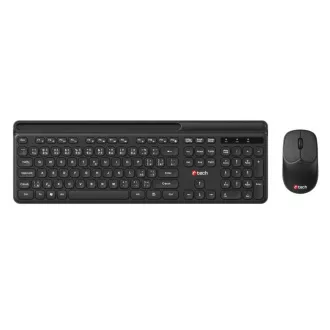 C-TECH klávesnice s myší WLKMC-05B, Bezdrátový set 2.4GHz, CZ, Černá C-TECH klávesnice s myší WLKMC-05B, Bezdrátový set 2.4GHz, CZ, Černá
