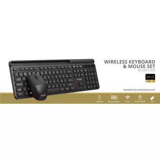 C-TECH klávesnice s myší WLKMC-05B, Bezdrátový set 2.4GHz, CZ, Černá C-TECH klávesnice s myší WLKMC-05B, Bezdrátový set 2.4GHz, CZ, Černá