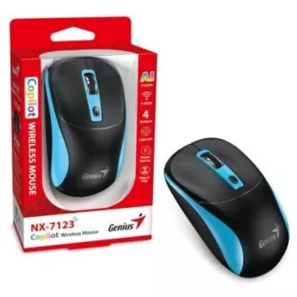 GENIUS myš NX-7123/ 1200 dpi/ bezdrátová/ Copilot/ černo-modrá GENIUS myš NX-7123/ 1200 dpi/ bezdrátová/ Copilot/ černo-modrá