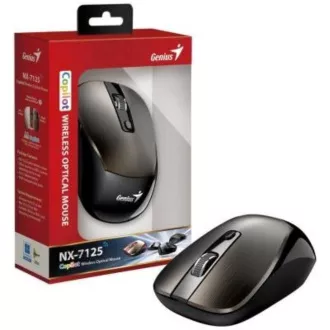 GENIUS myš NX-7125 Chocolate/ 1200 dpi/ bezdrátová/ Copilot/ čokoládově hnědá