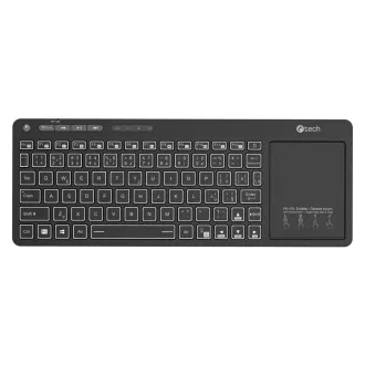 C-TECH Klávesnice WLTK-03, Bezdrátová, Touchpad, černá C-TECH Klávesnice WLTK-03, Bezdrátová, Touchpad, černá