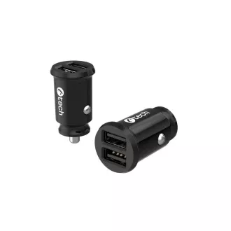 C-TECH Nabíječka do auta UCC-03, 2xUSB, černá