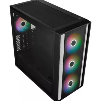 Cooler Master case MasterBox 600, ATX, Průhledná bočnice, 3x 140mm ARGB Fan, 1x 120mm ARGB Fan, ARGB Hub, Černá