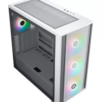 Cooler Master case MasterBox 600, ATX, Průhledná bočnice, 3x 140mm ARGB Fan, 1x 120mm ARGB Fan, ARGB Hub, Bílá Cooler Master case MasterBox 600, ATX, Průhledná bočnice, 3x 140mm ARGB Fan, 1x 120mm ARGB Fan, ARGB Hub, Bílá