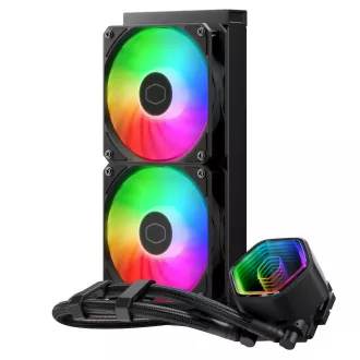 Cooler Master vodní chladič MasterLiquid 240 Core II, 2x120mm, LGA1851, AM5, černá Cooler Master vodní chladič MasterLiquid 240 Core II, 2x120mm, LGA1851, AM5, černá