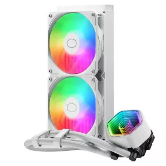 Cooler Master vodní chladič MasterLiquid 240 Core II, 2x240mm, LGA1851, AM5, bílá Cooler Master vodní chladič MasterLiquid 240 Core II, 2x240mm, LGA1851, AM5, bílá