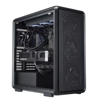 Cooler Master case MasterFrame 600 Black, Průhledná bočnice, ATX, 3x 140mm Fan, 1x 120mm Fan, Černá Cooler Master case MasterFrame 600 Black, Průhledná bočnice, ATX, 3x 140mm Fan, 1x 120mm Fan, Černá