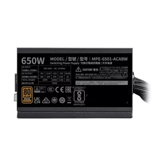 Cooler Master zdroj MWE Bronze 650W V3, 120mm, 80+ Bronze