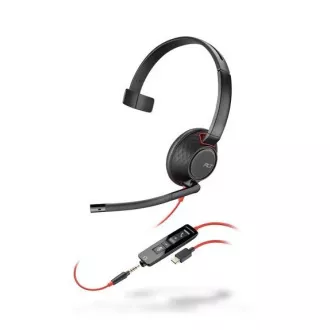 Poly Blackwire 5210 náhlavní souprava, 3.5 mm jack + USB-C/A adaptér, mono Poly Blackwire 5210 náhlavní souprava, 3.5 mm jack + USB-C/A adaptér, mono
