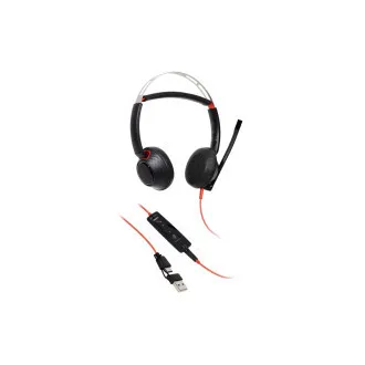 Poly Blackwire 5220 náhlavní souprava, 3.5 mm jack + USB-C/A adaptér, stereo Poly Blackwire 5220 náhlavní souprava, 3.5 mm jack + USB-C/A adaptér, stereo