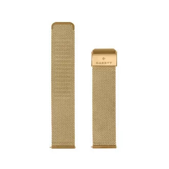 Garett univerzální řemínek 18 mm, zlatý kovový, typ Mesh gold Garett univerzální řemínek 18 mm, zlatý kovový, typ Mesh gold