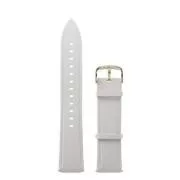 Garett univerzální řemínek 20 mm, bílý se zlatým zapínáním, ekokůže