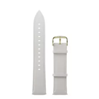 Garett univerzální řemínek 20 mm, bílý se zlatým zapínáním, ekokůže Garett univerzální řemínek 20 mm, bílý se zlatým zapínáním, ekokůže