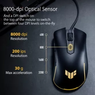 ASUS myš TUF GAMING M3 GEN II (P309), drátová, černá ASUS myš TUF GAMING M3 GEN II (P309), drátová, černá