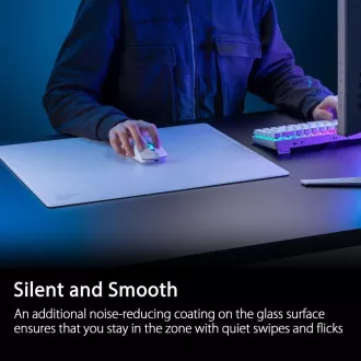 ASUS podložka pod myš ROG Moonstone ACE (vel. L / White), sklo