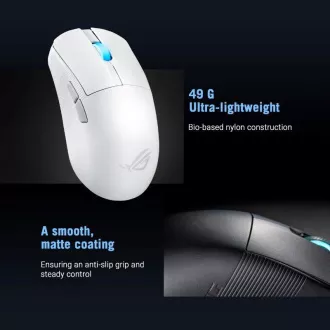 ASUS Herní myš ROG Harpe Ace Mini, Bezdrátová BT, RF 2.4GHz, bílá ASUS Herní myš ROG Harpe Ace Mini, Bezdrátová BT, RF 2.4GHz, bílá