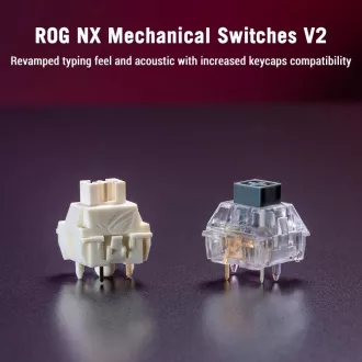 ASUS Klávesnice ROG Azoth X, Mechanická, Bezdrátová BT, RF 2.4GHz, US, bílá ASUS Klávesnice ROG Azoth X, Mechanická, Bezdrátová BT, RF 2.4GHz, US, bílá