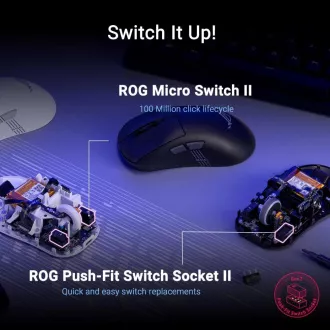 ASUS myš ROG Keris II Origin, bezdrátová herní myš, černá ASUS myš ROG Keris II Origin, bezdrátová herní myš, černá