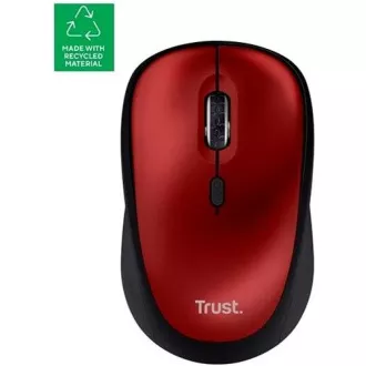 TRUST myš Yvi+ Wireless Mouse Eco Red, červená TRUST myš Yvi+ Wireless Mouse Eco Red, červená