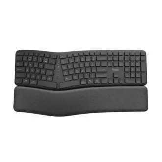 TRUST klávesnice Keyra, Ergonomická, Bezdrátová, US, černá TRUST klávesnice Keyra, Ergonomická, Bezdrátová, US, černá