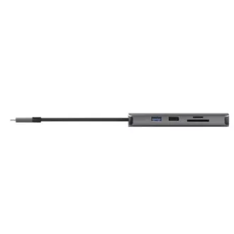TRUST Dokovací stanice DALYX USB-C, 8v1, HDMI, RJ45, 2xUSB-C, 2xUSB-A, microSD/SD karta, šedá