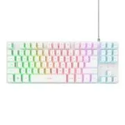 TRUST Klávesnice GXT 833 Thado, Membránová, USB, RGB, bílá