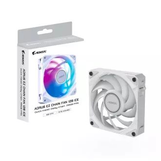 GIGABYTE ventilátor AORUS EZ CHAIN FAN ICE, 1x120mm, bílá GIGABYTE ventilátor AORUS EZ CHAIN FAN ICE, 1x120mm, bílá