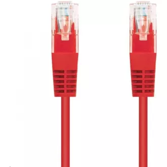 C-TECH kabel patchcord Cat5e, UTP, červený, 0, 25m