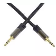 PREMIUMCORD kabel, stíněný, Jack 3.5mm - Jack 3.5mm M/M 1, 5m