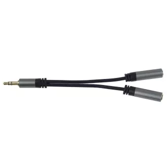 PremiumCord rozdvojka HQ 3, 5mm Jack Male - 2x Jack Female 15cm PremiumCord rozdvojka HQ 3, 5mm Jack Male - 2x Jack Female 15cm
