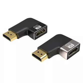 PREMIUMCORD Adaptér spojka 8K HDMI A - HDMI A, F/M, do úhlu 90° - levá PREMIUMCORD Adaptér spojka 8K HDMI A - HDMI A, F/M, do úhlu 90° - levá