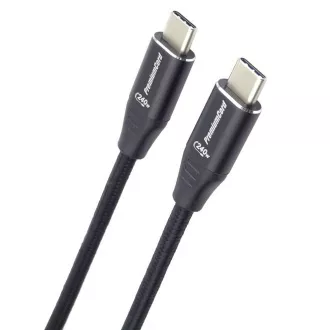 PREMIUMCORD Kabel USB-C M/M, 240W 480Mbps černý bavlněný oplet, 0, 5m PREMIUMCORD Kabel USB-C M/M, 240W 480Mbps černý bavlněný oplet, 0, 5m